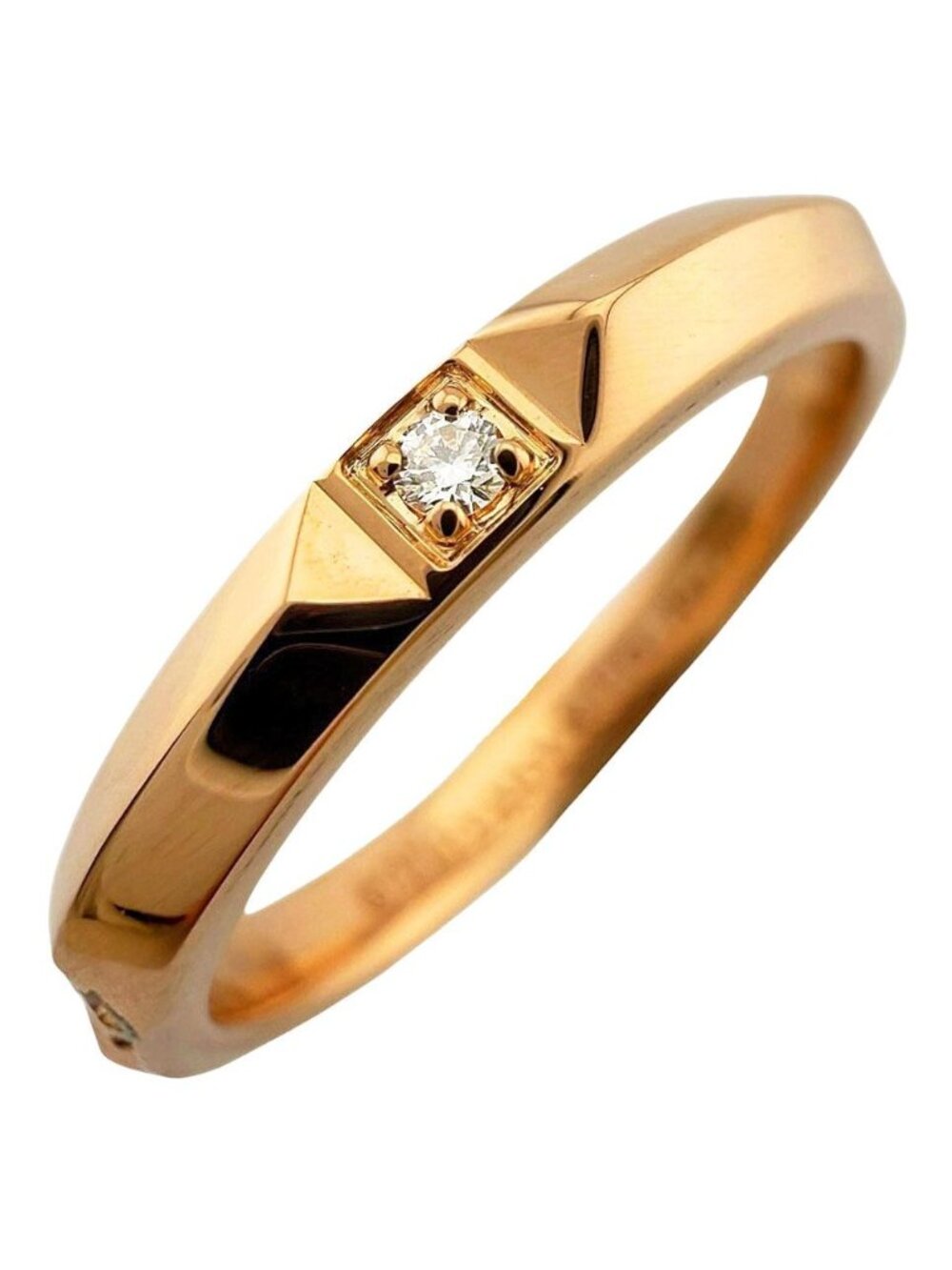 Tiffany & Co True Band Diamond Ring 18k Pink Gold